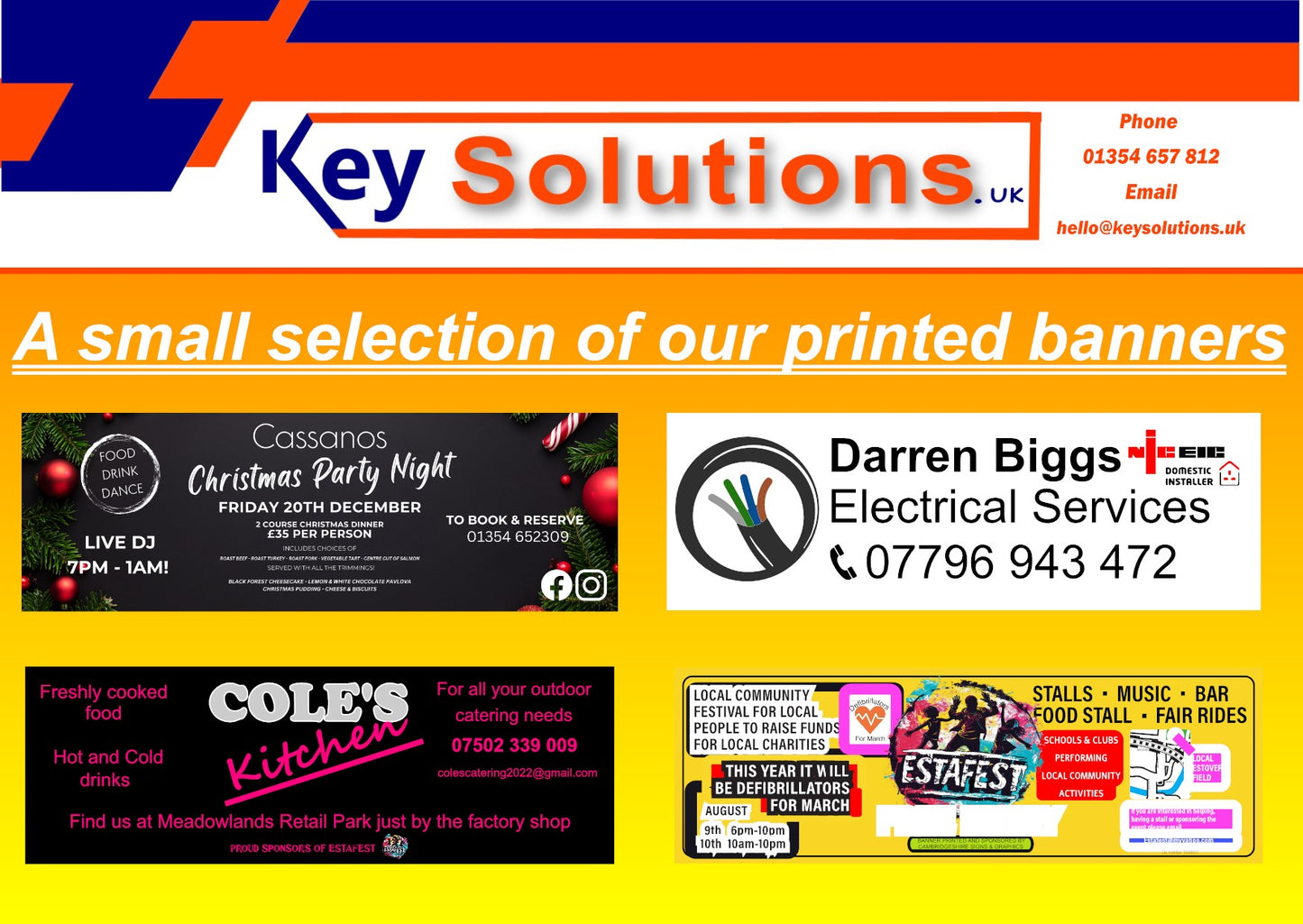 Printed banners with hems eyelets (8 Feet)