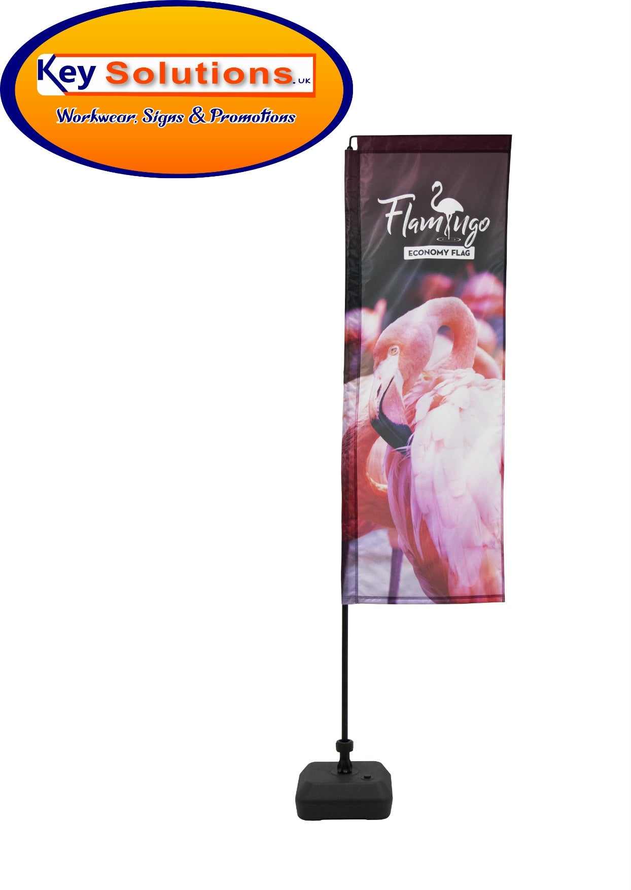 Promotional Flamingo Econony Flag